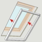 VELUX® Stockverlängerung LGI 6cm CK04 55x98 klar lackiert