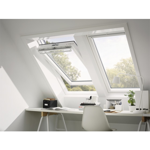 VELUX® Schwingfenster GGU Kunsstoff MK04 78x98 Aluminium 3-fach Verglasung GGU 66 Energiebalance Uw =max.1,0